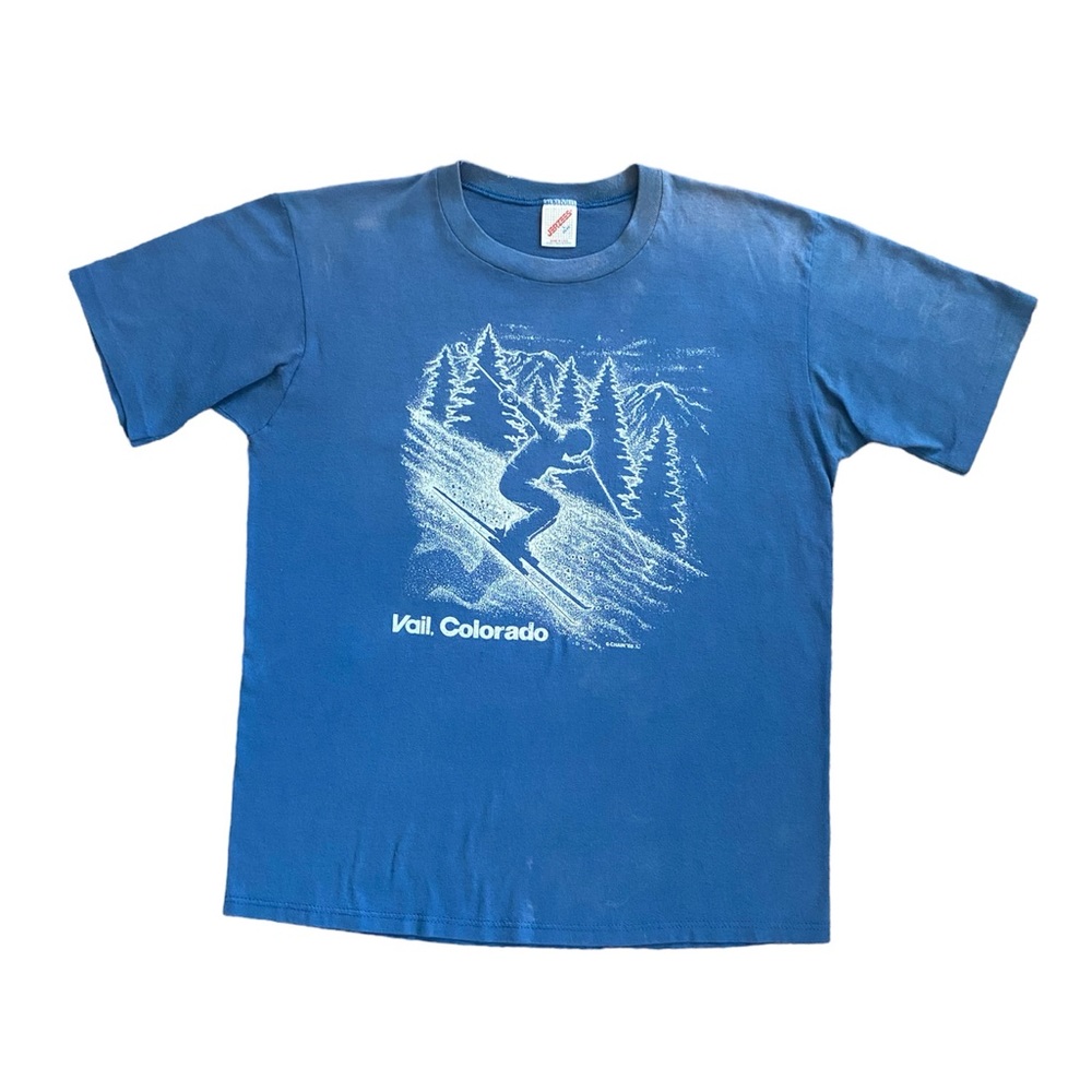 Vtg 80’s Vail, CO Skiing Tee
